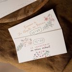 Carton supplémentaire mariage, esprit floral et origami