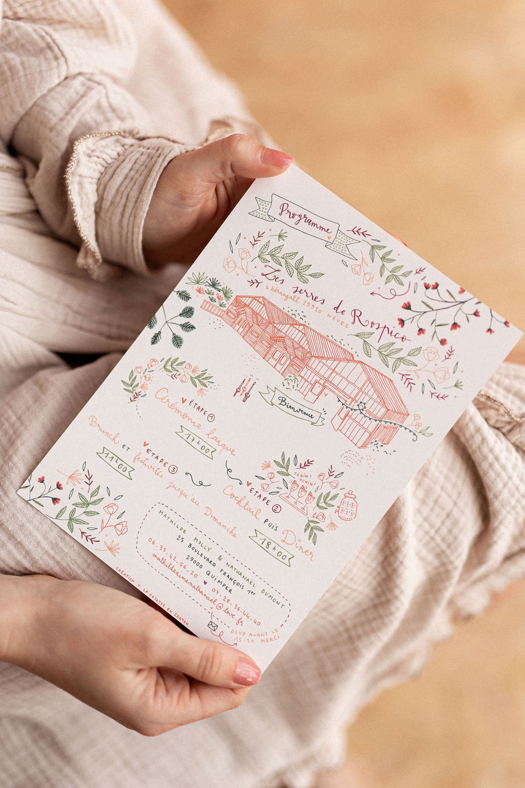 Faire-part mariage et carton supplémentaire